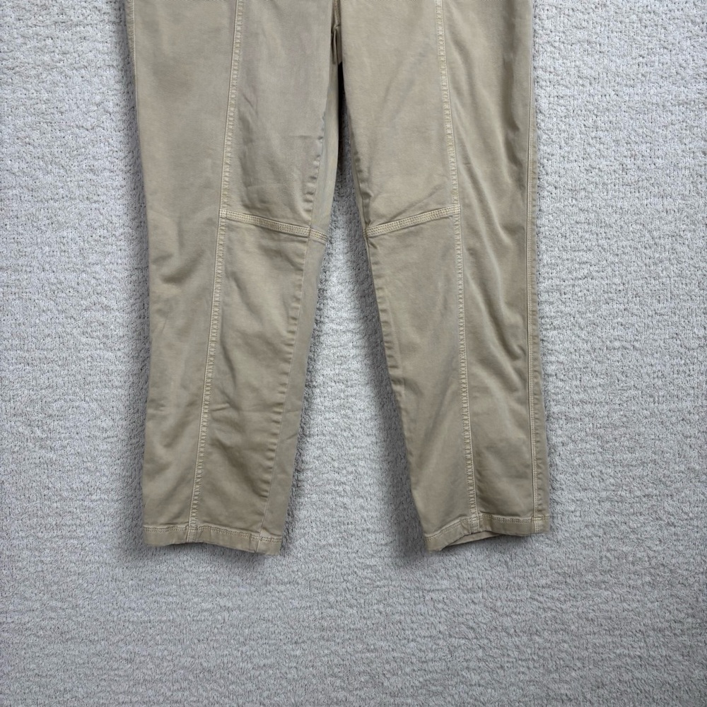 Chico's Pants Womens 2R/Lg 12 Khaki Flat Front Stretch Waistband Straight Leg‎ - Picture 4 of 14